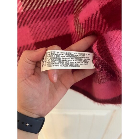 English Factory Womens Pink Plaid Sleeveless Sweater Vest Sz XS NWT - Picture 5 of 6